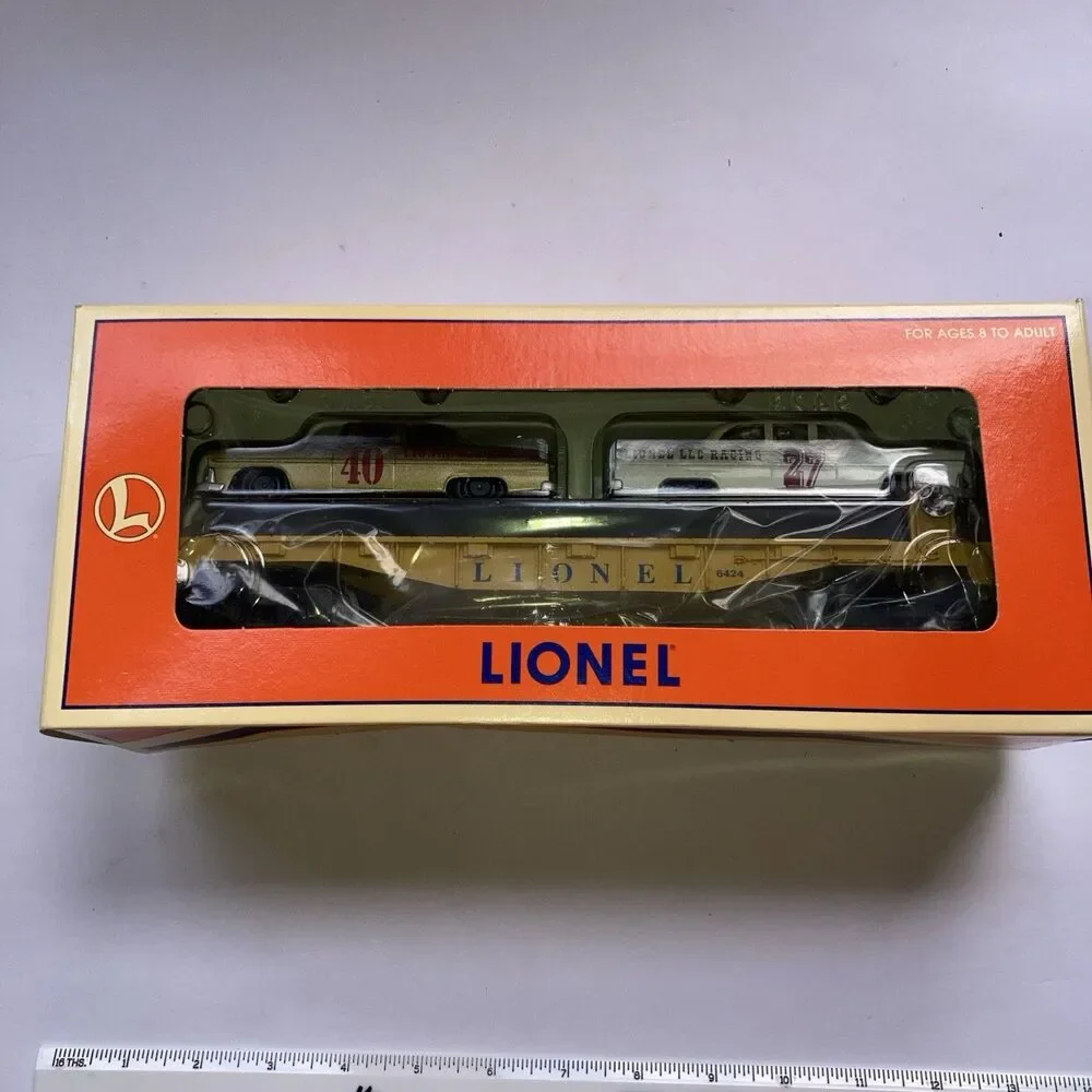 Lionel 6-19423 O Gauge Lionel Circle-L Racing Flatcar with Stock Car Load #6424